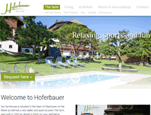 Tablet Screenshot of hoferbauer.com
